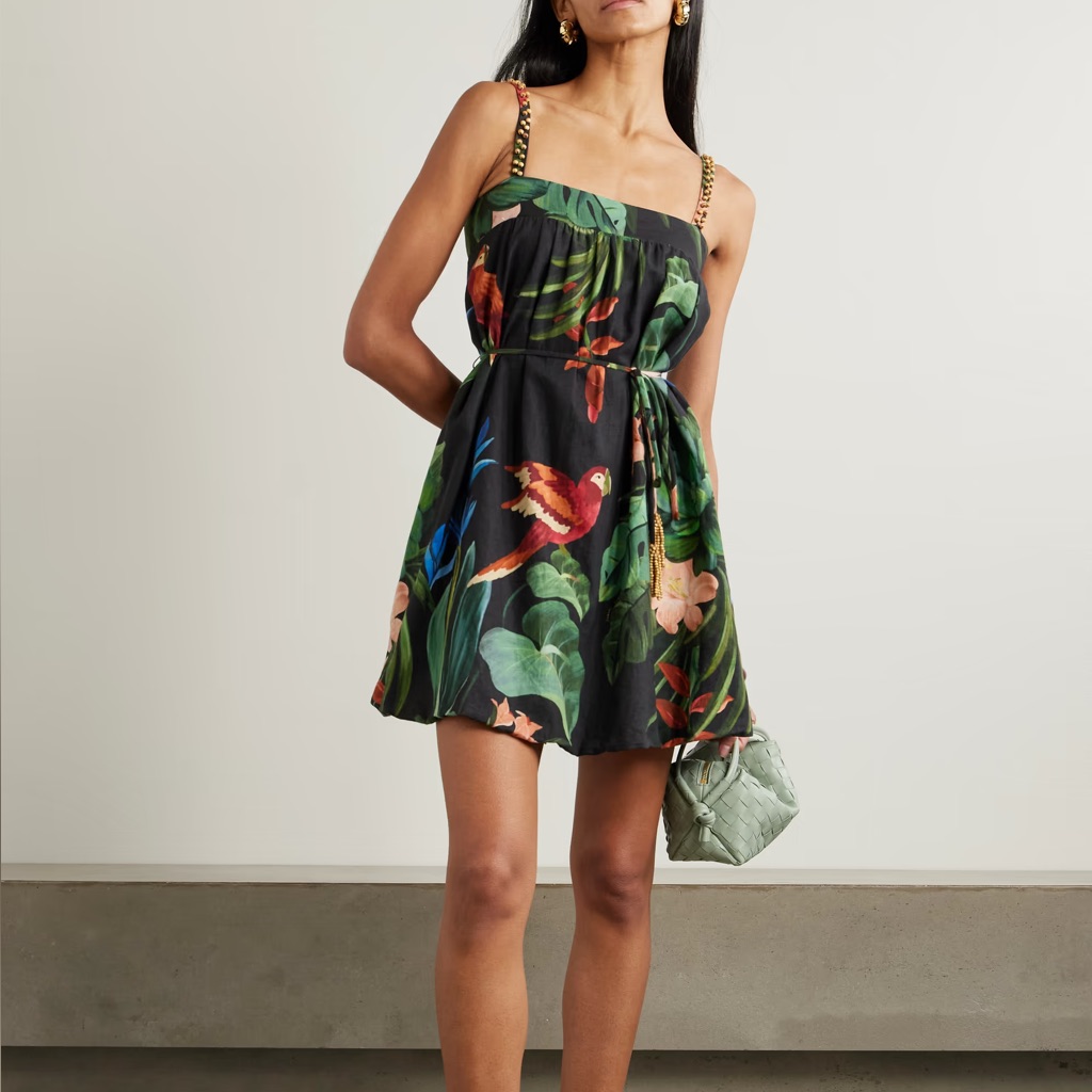 Farm Rio Midnight Macaw Dress (Brand New Tags Attached)